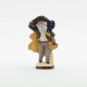 Santons de Provence - Santon Berger "Coup de vent" 4 cm - Santons Jacques Flore Aubagne