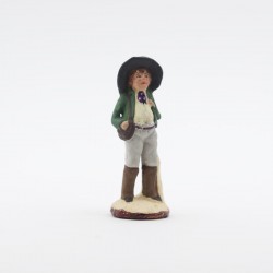 Santon de Provence - Le Chasseur 4 cm - gibier - Santons Flore Aubagne