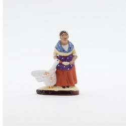 Santons de Provence - Femme à l'oie 4 cm - Santons Jacques Flore Aubagne