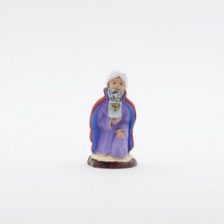 Santon Roi mage à genoux - Melchior 4cm