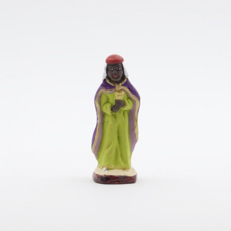 Santon de Provence - Le Roi Mage - Balthazar puce 4cm - Santons Flore Aubagne