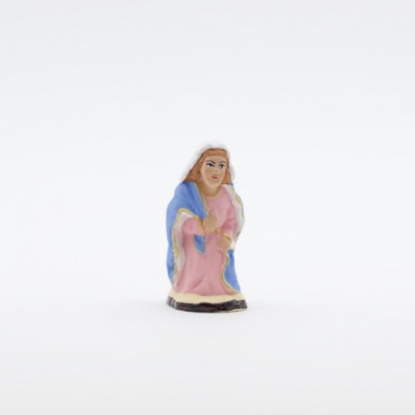 Santon de Provence - Vierge Marie puce 4cm - Nativité - Sainte famille - Flore