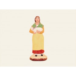 Santon de Provence - Femme au bébé 10cm - Santons Flore Aubagne