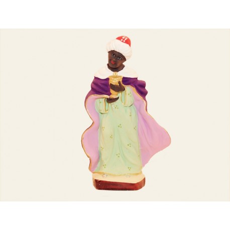 Santon de Provence - Le Roi Mage - Balthazar 10cm - Santons Flore Aubagne