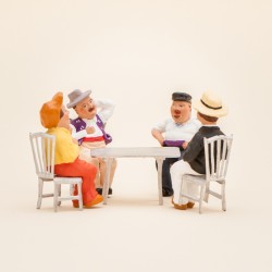 Santon de Provence - Les joueurs de cartes 7cm - Santons Flore 