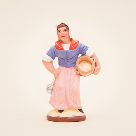 Santon de Provence - Femme aux limaçons 7cm - Santons Flore