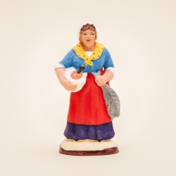 Santon de Provence - Femme à l'aïoli 7cm - Marseille -Santons Flore