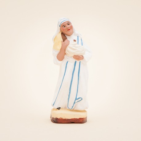 Santon de Provence - Mère Teresa 7cm - Calcutta - Santons Flore Aubagne