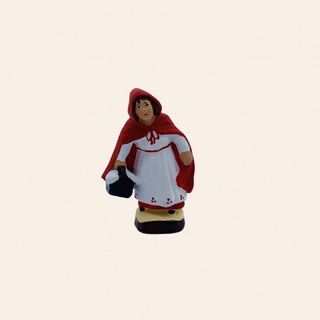 Santon de Provence - Chaperon rouge 7cm - Conte de Noël - Santons Flore