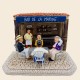 Santons de Provence - La partie de cartes, Marius et le bar 7cm - Santons Flore