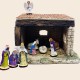 Santon de Provence - La nativité complète 4cm et son étable - Santons Flore Aubagne